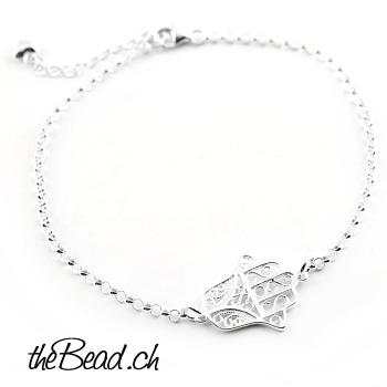 anklet made of 925 sterling silver HAMSA