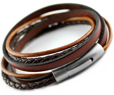 brown leather bracelet with engraving theBead