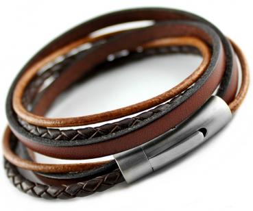 Damen Lederarmband HER PASSION BROWN, Gravur möglich