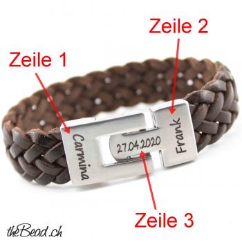 braided leather bracelet with stainless steel clasp