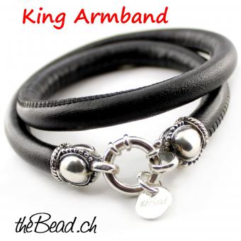 herrenarmband mit Silber verschluss