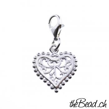 silver heart charm