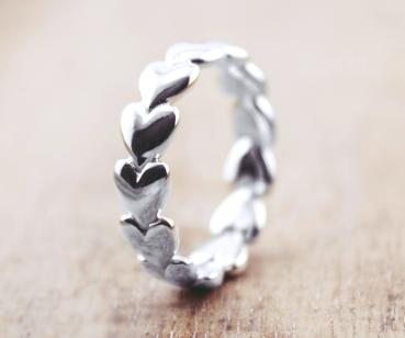 silber fingerring herzchen