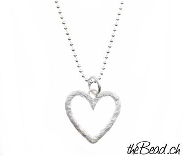 heart necklace made of 925 sterling silver