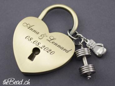 Lovelock HEART with your personal engraving