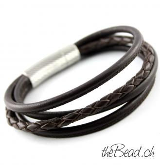 hochwertiger edelstahlverschluss lederarmbänder kaufen schweizer onlineshop the Bead