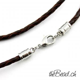 leather necklace, 3 mm in diameter