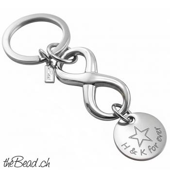 infinity schlüsselanhänger individuell graviert eine schöne geschenk idee