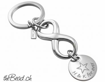 Schlüsselanhänger INFINITY mit Ihrer persönlichen Gravur