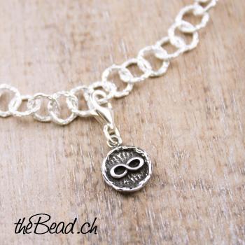 infinity unendlichkeitszeichen silber charm anhaenger 925 sterling