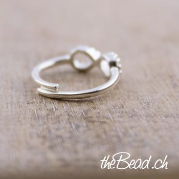 adjustable silver toe ring