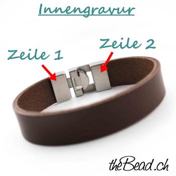 graviertes Lederarmband geschenk für Sie