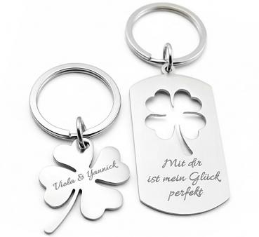 GLÜCKSBRINGER Schlüsselanhänger mit Gravur Wunschgravur