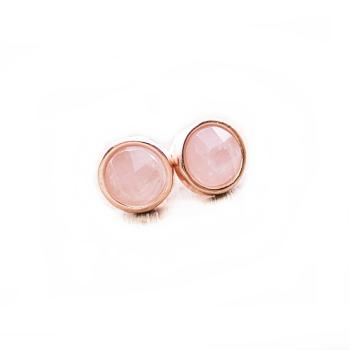 925 sterling silver rosenquarz ohrringe rosegold vergoldet