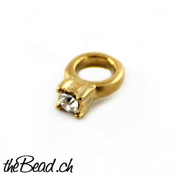 little finger ring bronce gold color