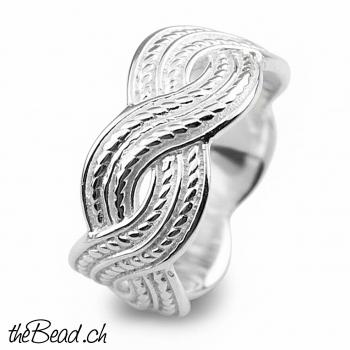 Feiner Silber Ring in KORDEL Optik