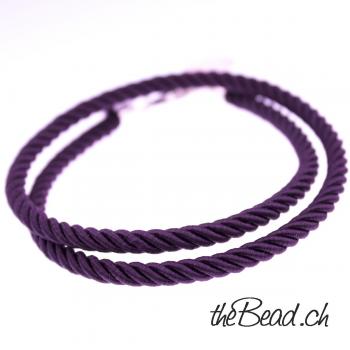 seidenkordel armband caramel mit rauchquarz herz anhaenger