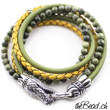 krokodil lederarmband herrenarmband