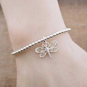 dragonfly silver bracelet