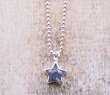 925 Sterling silver kyanit star, necklace