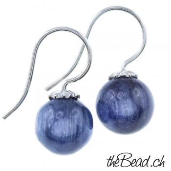 earrings 925 silver and kyanite