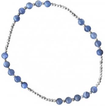 zartes Silberarmband mit blauen KYANIT Edelsteinen