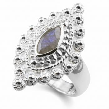 Silber Fingerring mit LABRADORIT