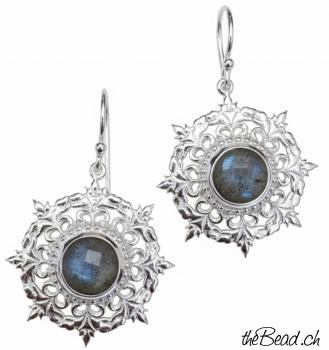 tolle Ohrhänger LABRADORIT aus Silber