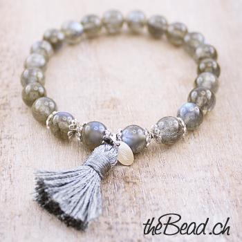 Labradorit bracelet with tassel