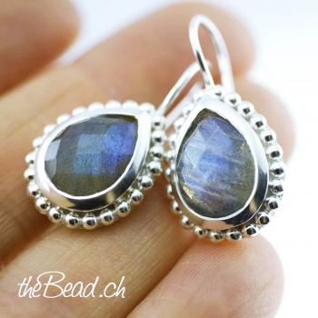 moonstone earrings 925 silber