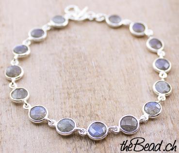 nice labradorite silver bracelet