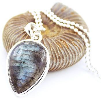 necklace 925 sterling silver labradorite