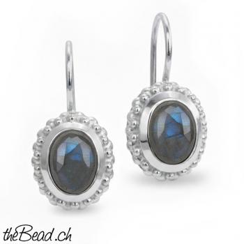 LABRADORIT Silber Ohrhänger