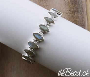 labradorite bracelet with 925 sterling silver