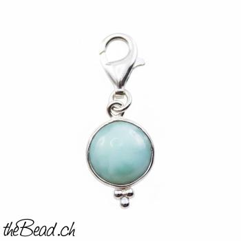 Charm LARIMAR, 925 Sterling Silber