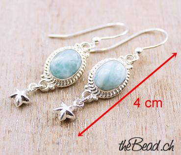 geschenkidee larimar Damen ohrringe Ohrschmuck