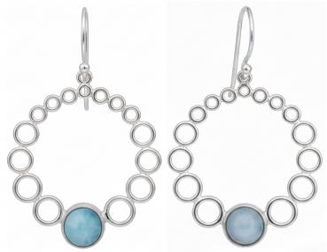 Silber Ohrhänger mit LARIMAR Steinen