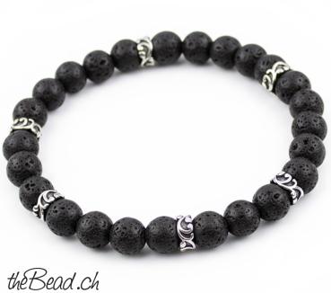 Armband mit LAVA Kugeln