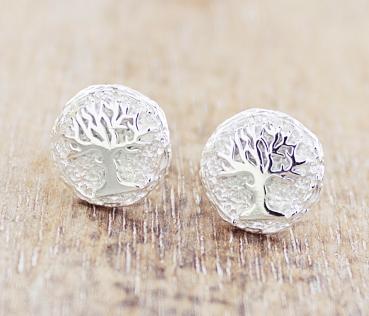 tree of life silver earrings