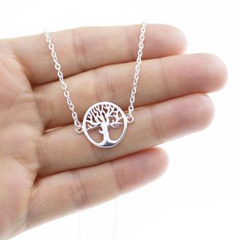 Silberkette mit baum des lebens