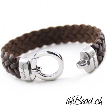 herren lederarmband mit gelochtenem leder