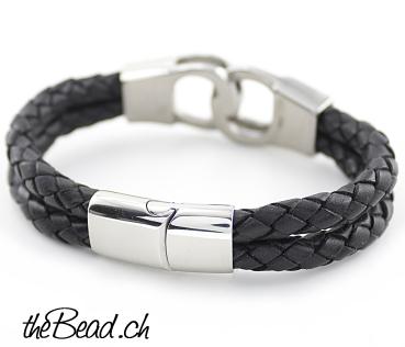 magnetschmuck Herren Lederarmband von theBead