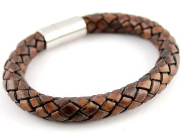 leather bracelet PULSE VINTAGE with magnetic clasp