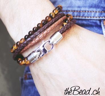 Leather bracelet EPIC TIGER