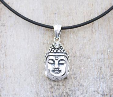 Halskette BUDDHA mit geflochtener Lederhalskette