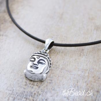 lederhalskette mit buddha anhänger