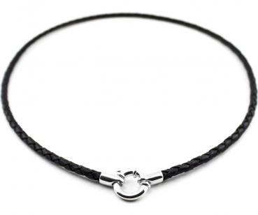 leather necklace with 925 sterling silver