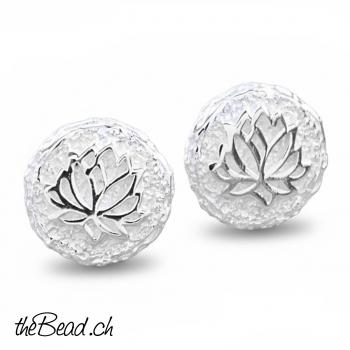 kleine Silber Ohrstecker LOTUSBLUME