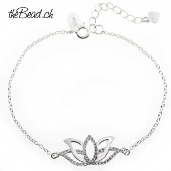 925 sterling silver LOTUS bracelet