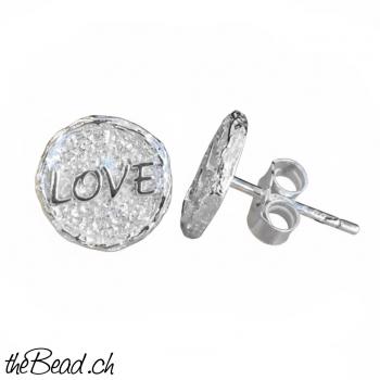 kleine Silber Ohrstecker LOVE